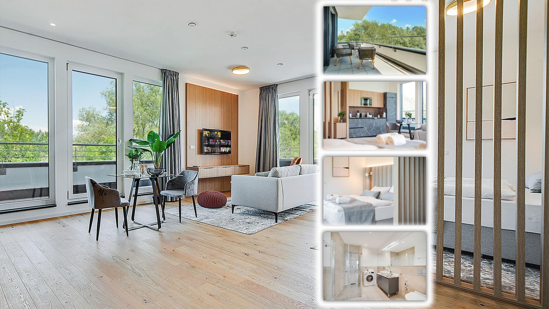 BRiGHT: Deluxe Apartment with Terrace-A/C-Parking