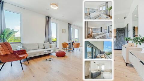 BRiGHT: Penthouse with Terrace-Bathtub-A/C-Parking