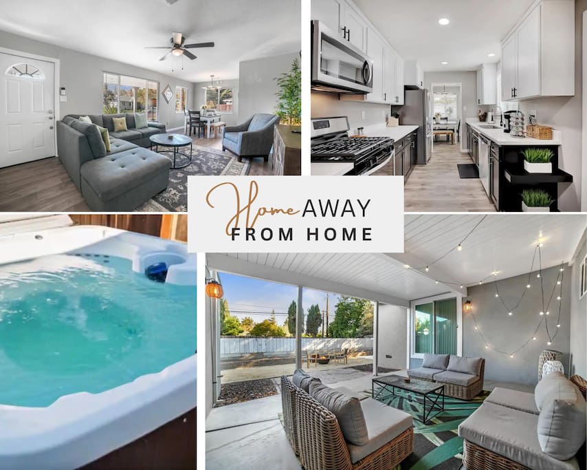 Airbnb Quiet Court | Family Home 4 Beds | HotTub & Garage
