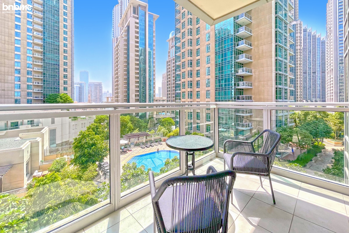 bnbmehomes | 2 mins from Dubai Mall & Burj Khalifa