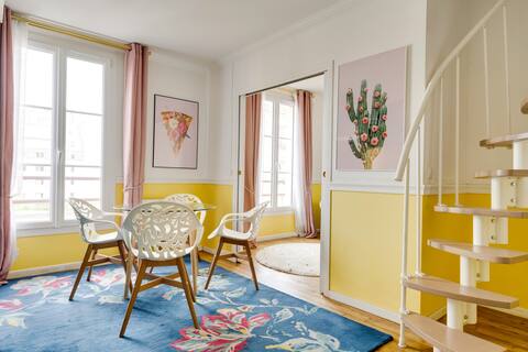 Cozy Modern Duplex | Porte d'Italie 6m | Parking