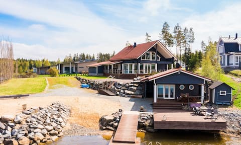 Luxurious oceanfront villa with private beach