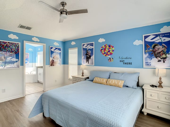 Sleep in style with this vibrant superhero-themed bedroom.