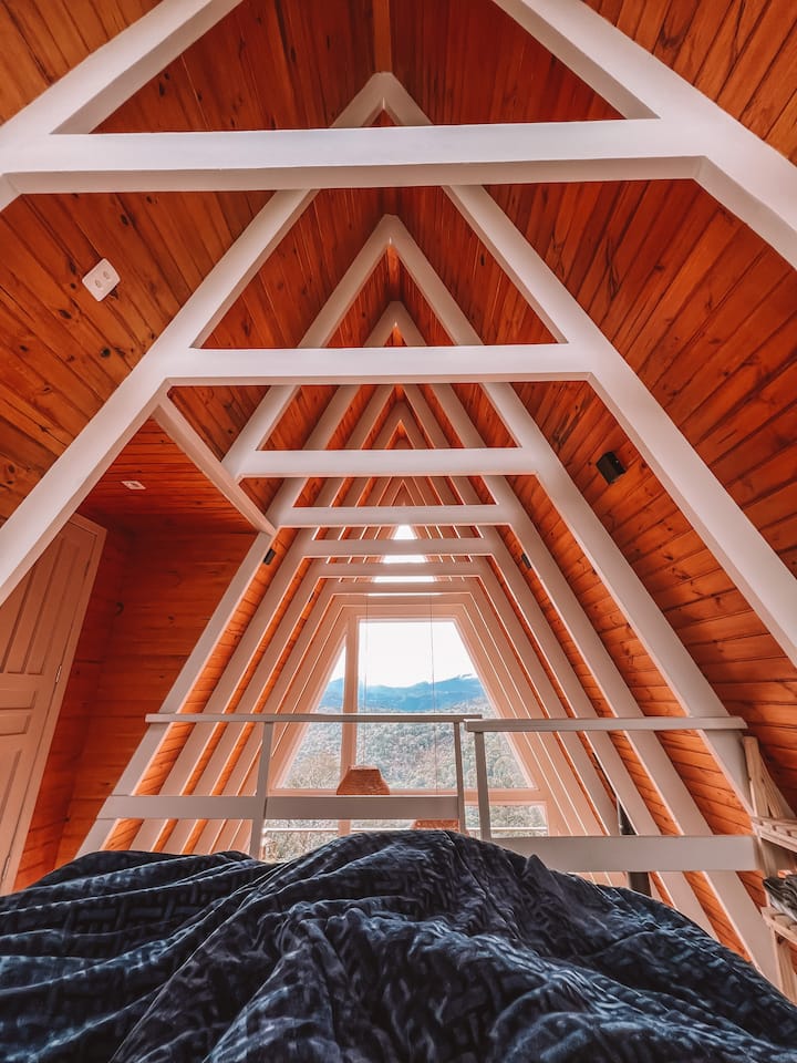 Panoramic view from bed
