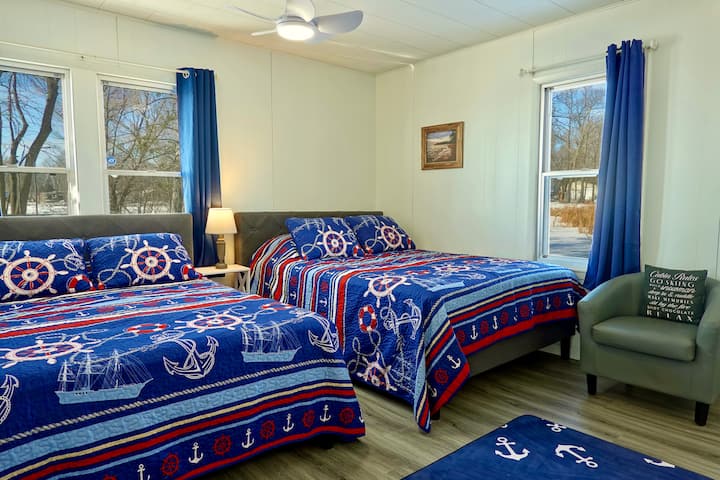 The main bedroom has beautiful natural light.