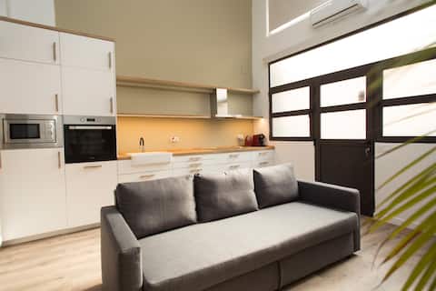 Lovely loft with a patio