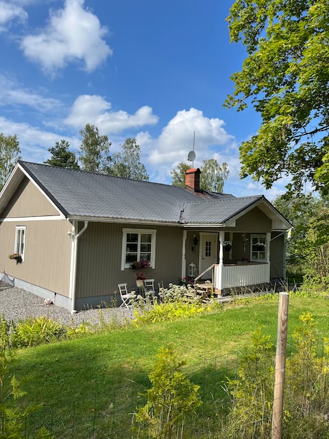 Lovely house with a private jetty and a rowing boat.