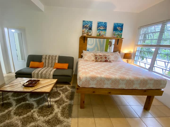 Coral Corner King bed and Futon Sofa.