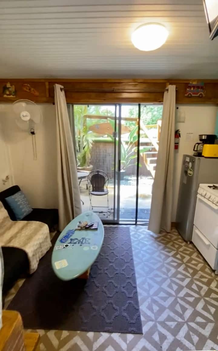 Seahorse private patio and stairs to pool area.