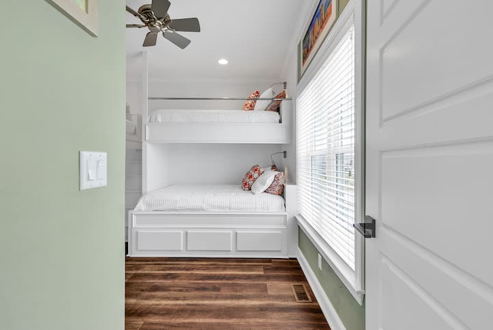 “Bunk Beds Room” with shared Jack N Jill Bathroom - on first floor - on the “Bedrooms Level”