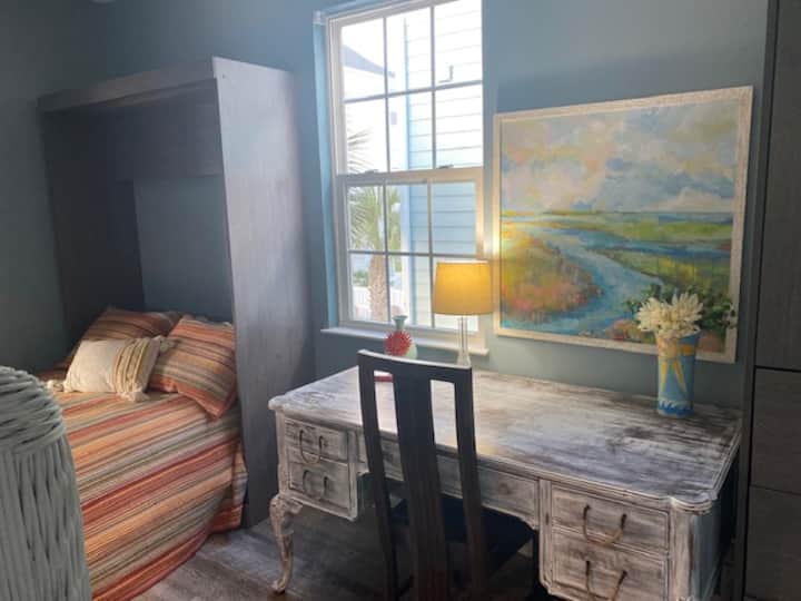 1st Floor - Double Murphy Bed / Office with Wardrobe Dresser (drawers and hangers)