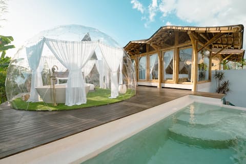 Unique Glass Dome & Bamboo House Close To Canggu