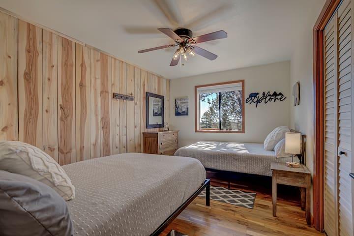 Two full beds on the main floor. Double up the kids here!