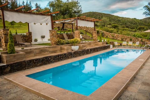 Private nature cabin with pool