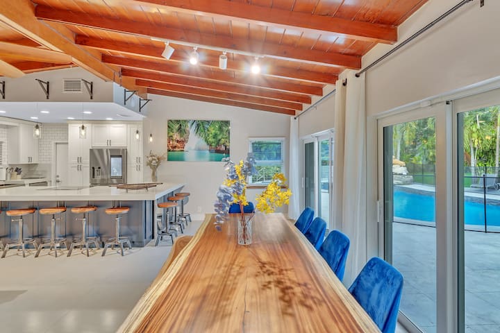 Large 3 bedroom heated pool large Yard