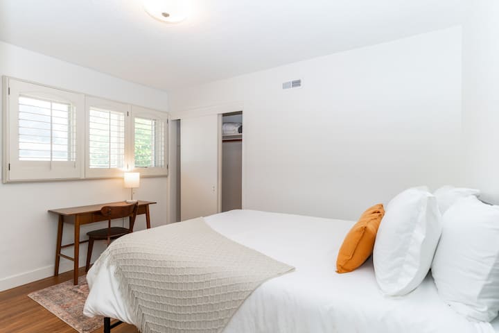 All our beds and linens are new and high quality. We prioritize our guests having a good nights sleep.