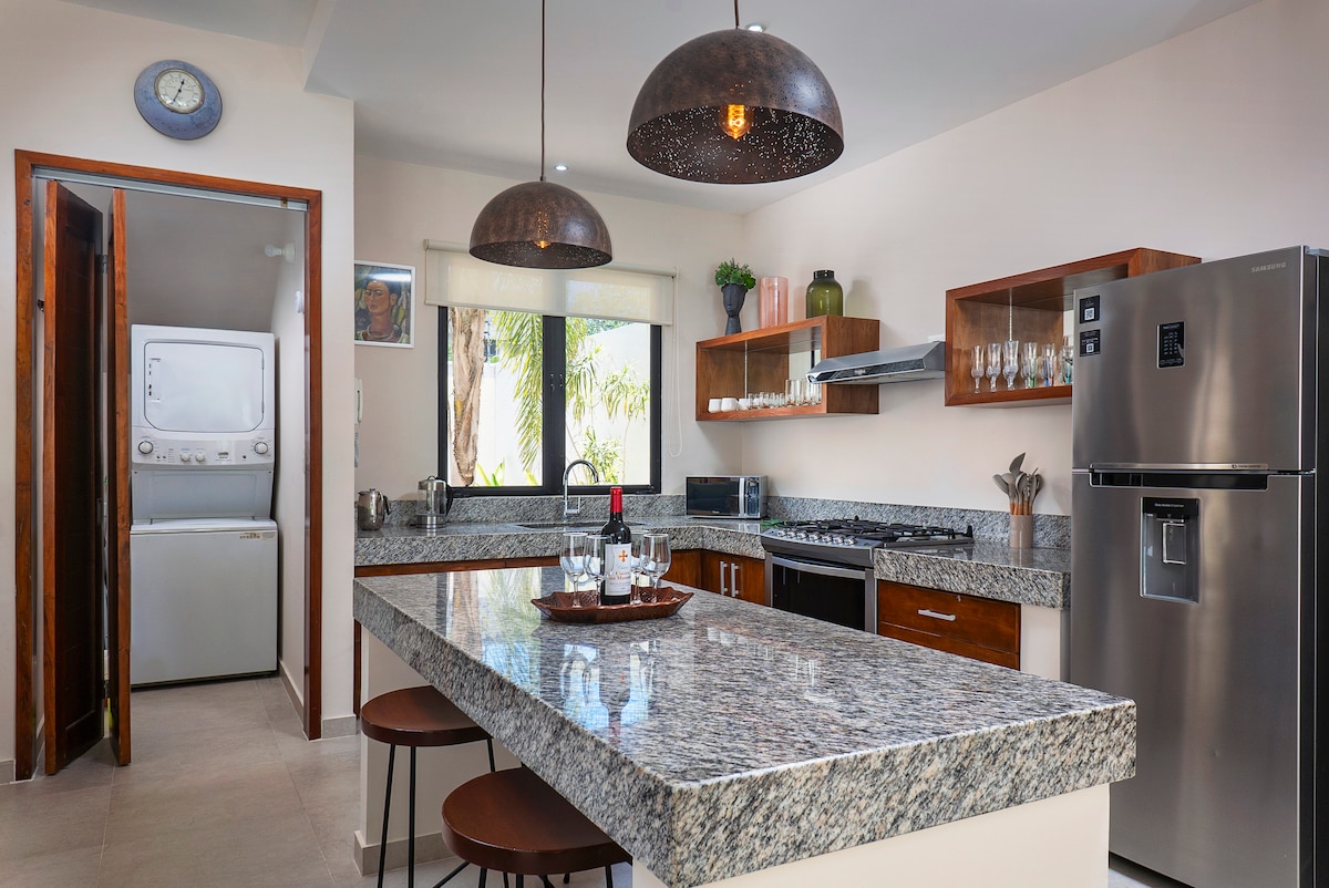 Wonderful Tropical Home 3BR, Garden, Heated Pool. — 3 bedroom vacation rental in Tulum