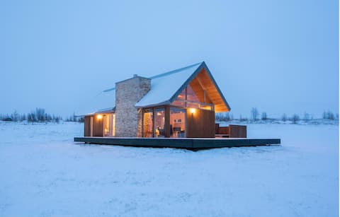 Chalet with beautiful view on Akureyri