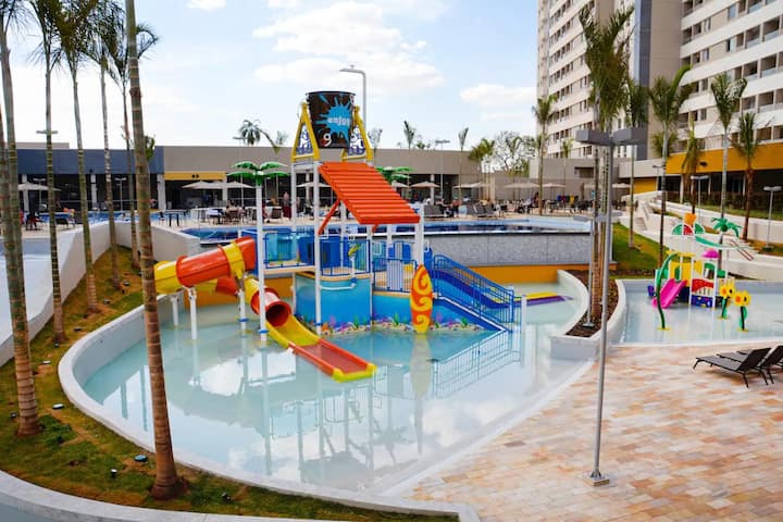 Flat Encantador Em Resort - Olímpia