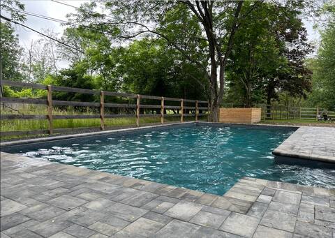 Chic Barn House with Pool