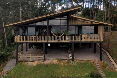The Crystal House: Luxury Modern Wood Cabin