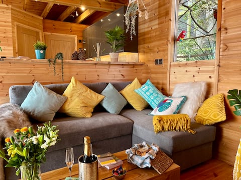 Top performing Airbnb: Waterfront log cabin with breathtaking views in Teignbridge