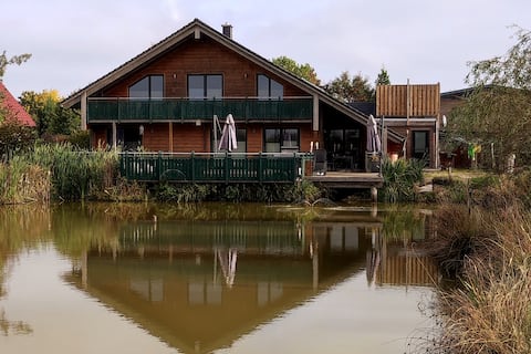Wooden house in the countryside