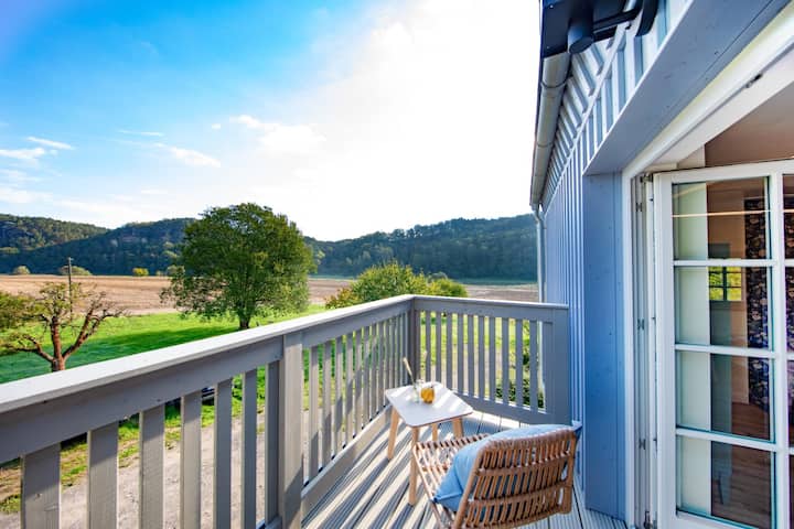Modern guest house with great view!
