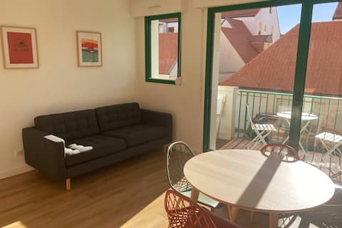 Top Airbnb: Apartment with balcony sea view. Wissant in Wissant