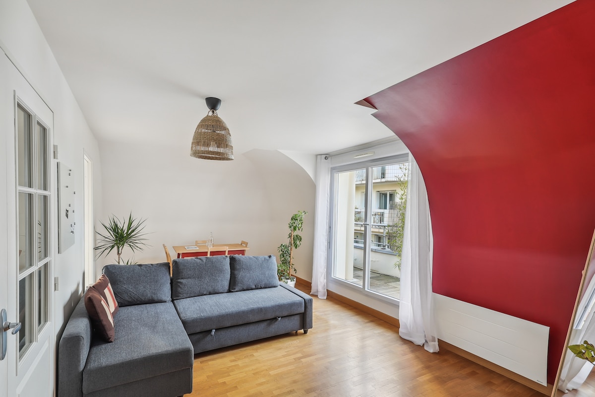 Top Airbnb: Père Lachaise: very quiet, 55 m² and 40 m² terrace à Paris 20e Arrondissement