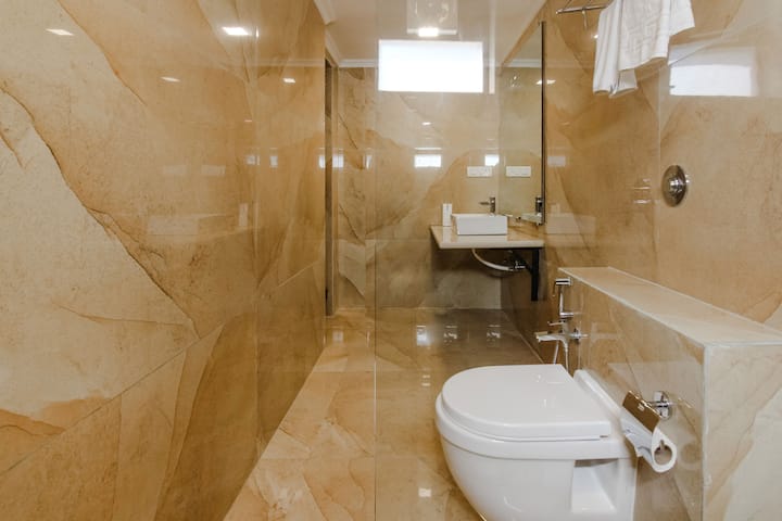 Well maintained hygienic bathroom