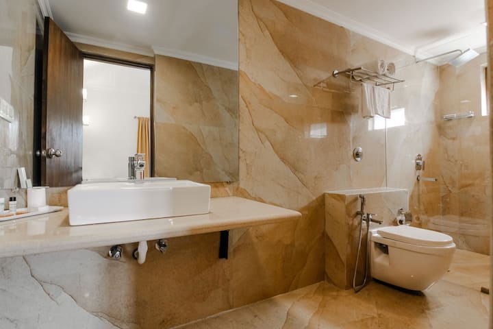 Well maintained hygienic bathroom