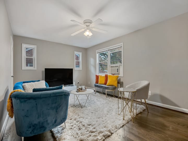 A modern & cozy unit in the heart of Takoma Park. Guest suites for
