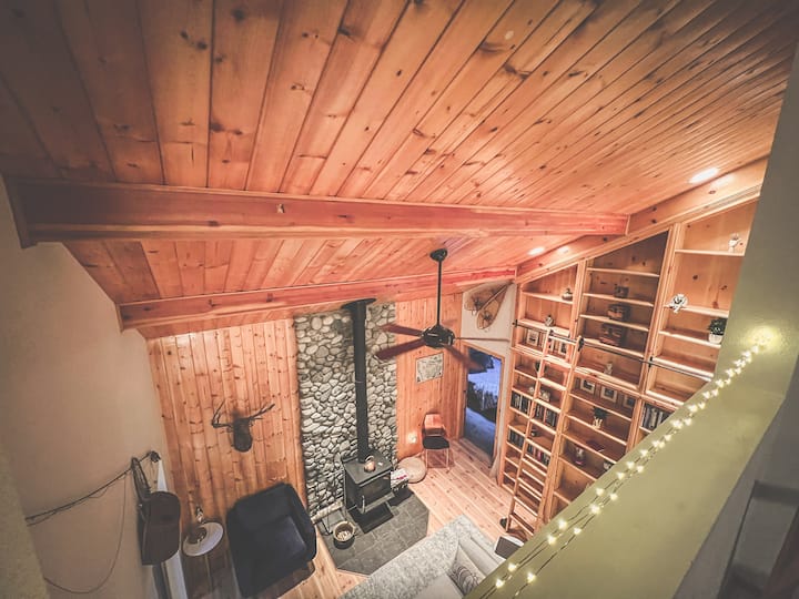 upstairs loft view - warning: this is an open loft window and requires child supervision at all times.