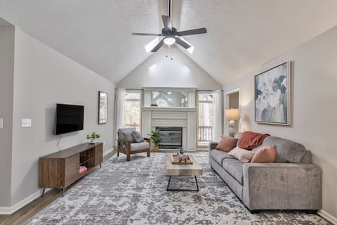 Elegant Sun-filled Home by Bike Trails w/ Balcony!