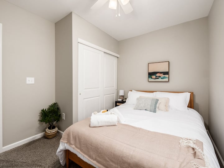 带步入式衣柜的卧室