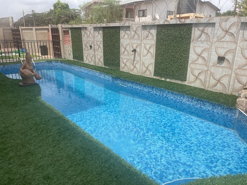 Relaxing 4 bedroom vacation home with pool.