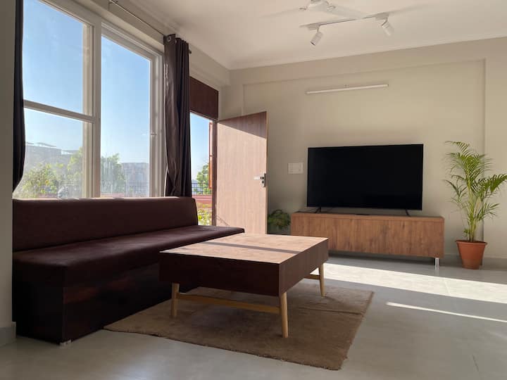 Minimalist Studio Apartment With Attached Terrace - Jaipur