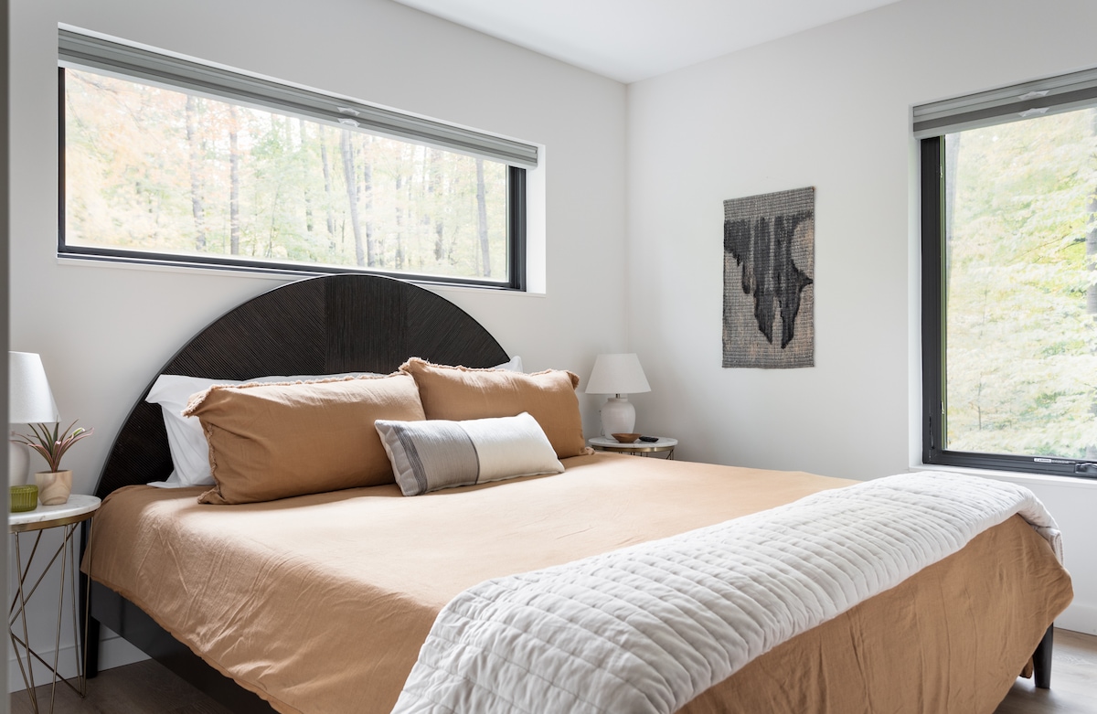 Upstairs king bedroom with a TV