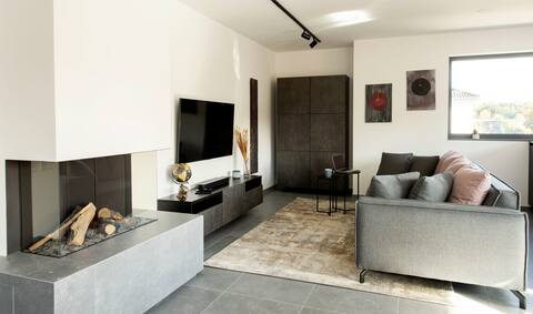 Luxury penthouse with fireplace and sun terrace
