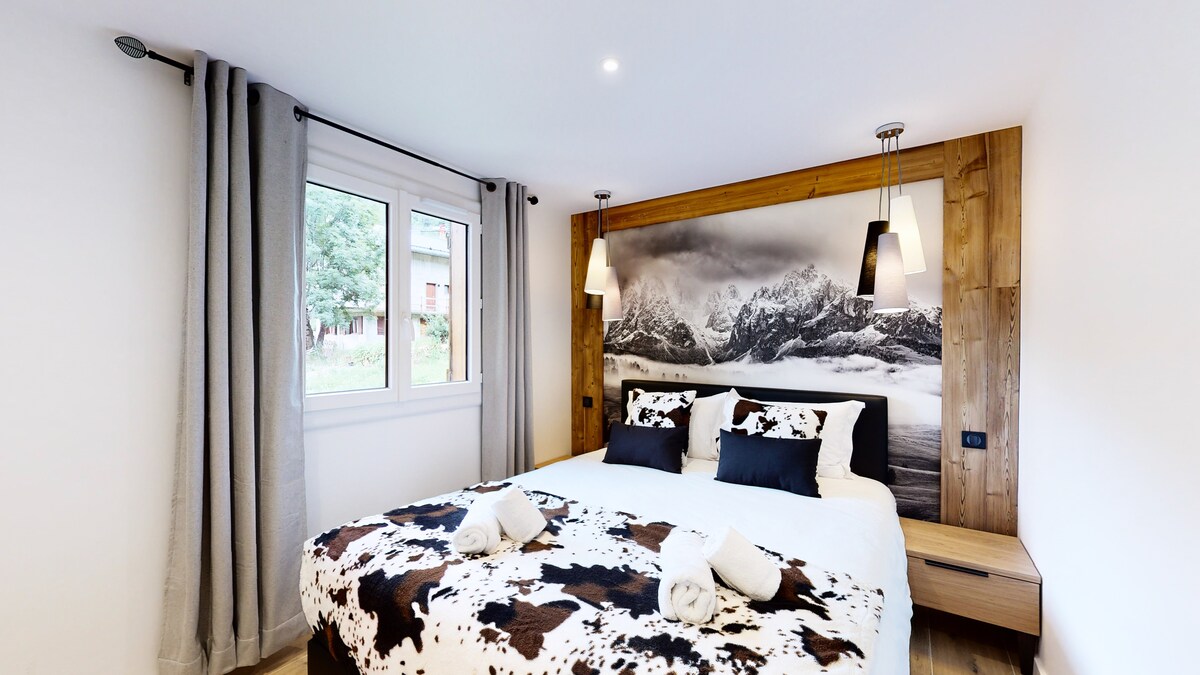 Recamara 1 -  cama 160 x 200 y su cartel panorámico
