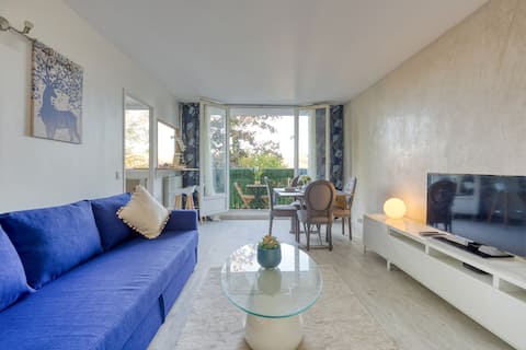 Escale de l'Yvette - 50m² Cozy, Balcony & Parking