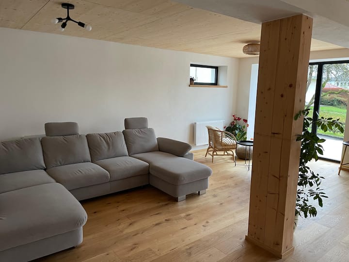 Loft-like living/dining room