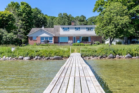 Spacious home on Burt Lake's western shore