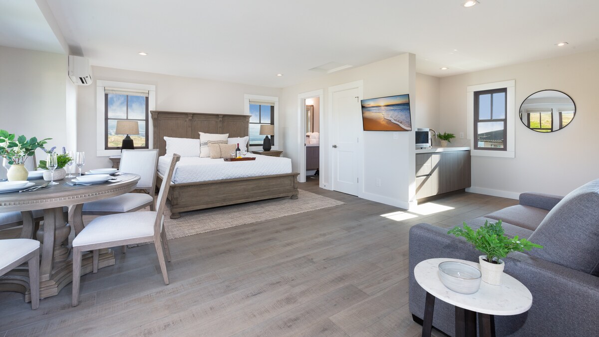 Охана апартман со брачен кревет (широк 150-179 см), приватна бања и кујничка 