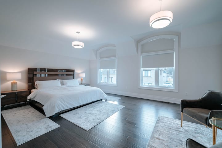 The master bedroom reflects the most exquisite qualities presented throughout the household