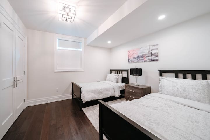 The fifth bedroom includes twin beds, providing flexibility for you and your guests
