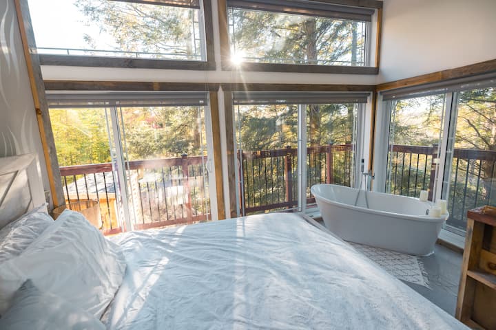 [Master Bedroom | 2nd Floor] Natural sunlight wakes us up in the morning