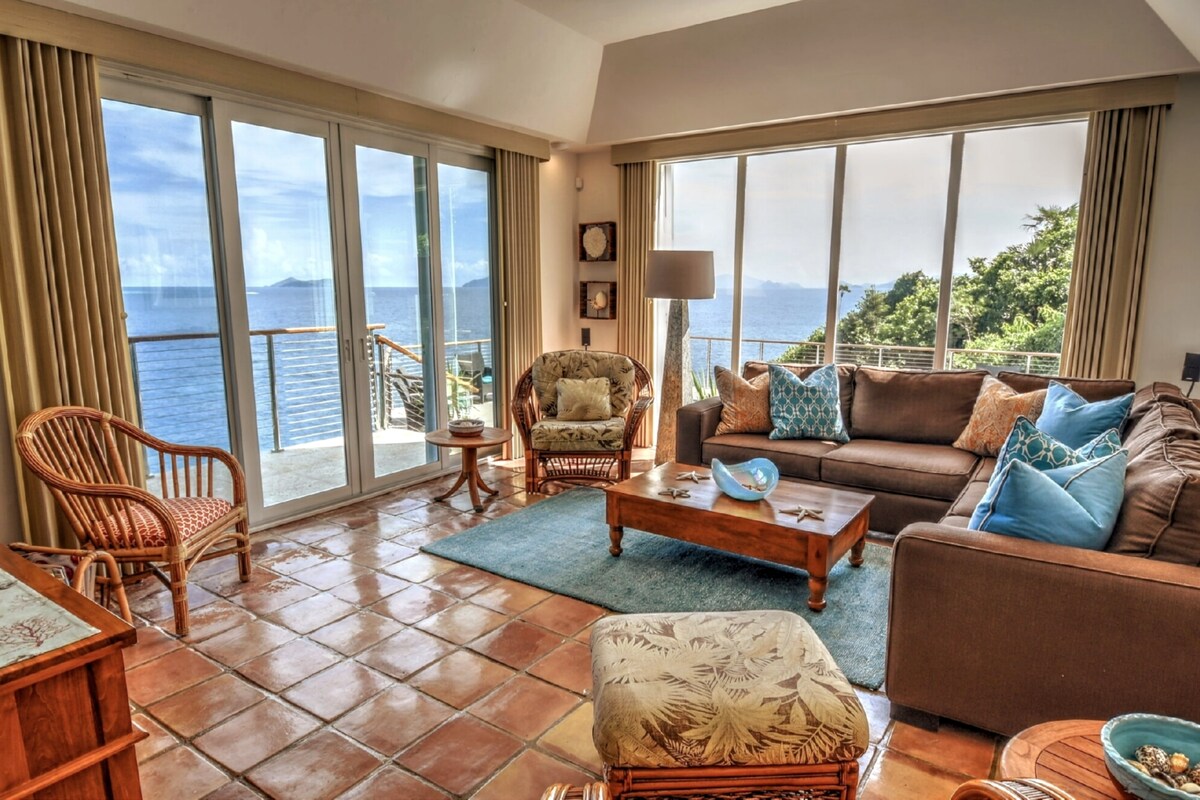 Popular Airbnb listing: Luxury 5 Bedroom Ocean Front w/ Pool, Spa & Views in Charlotte Amalie