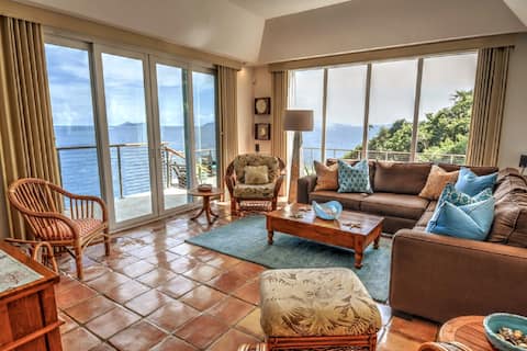 Popular Airbnb listing: Luxury 5 Bedroom Ocean Front w/ Pool, Spa & Views in Charlotte Amalie